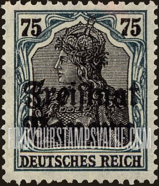 FindYourStampsValue: Germania: Stamps of Germany 1906-19 Overprinted