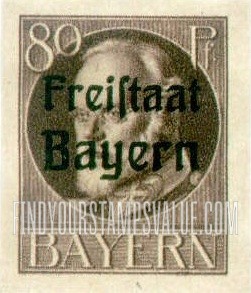 FindYourStampsValue: King Ludwig III: Bavarian Stamps of 1914-16 Overprinted