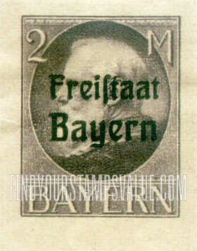 FindYourStampsValue: King Ludwig III: Bavarian Stamps of 1914-16 Overprinted