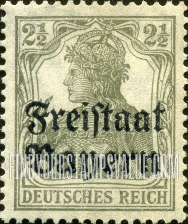 FindYourStampsValue: Germania: Stamps of Germany 1906-19 Overprinted