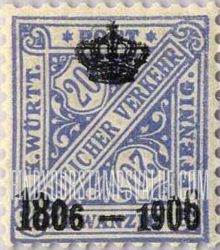 FindYourStampsValue: WURTTEMBERG OFFICIAL - Numeral Value: Overprinted in Black