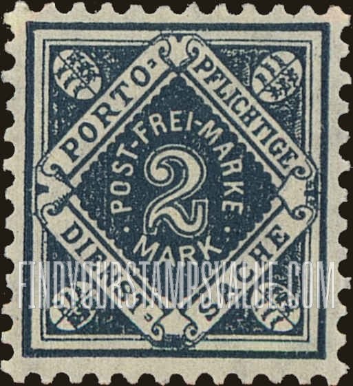 FindYourStampsValue: WURTTEMBERG OFFICIAL - Numeral Value