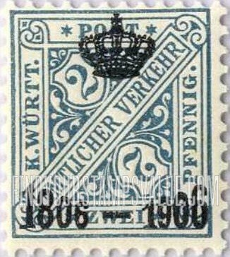 FindYourStampsValue: WURTTEMBERG OFFICIAL - Numeral Value: Overprinted in Black
