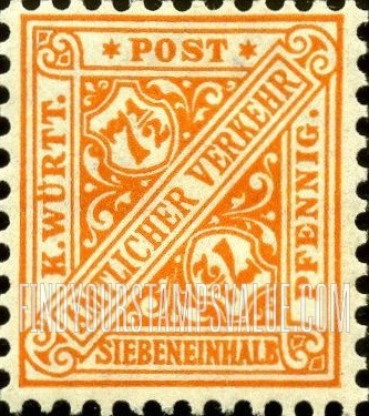 FindYourStampsValue: WURTTEMBERG OFFICIAL - Numeral Value