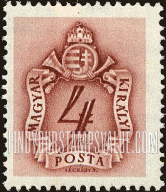 FindYourStampsValue: POSTAGE DUE STAMPS - Coat of Arms and Post Horn