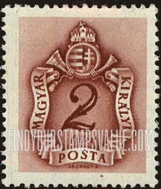 FindYourStampsValue: POSTAGE DUE STAMPS - Coat of Arms and Post Horn