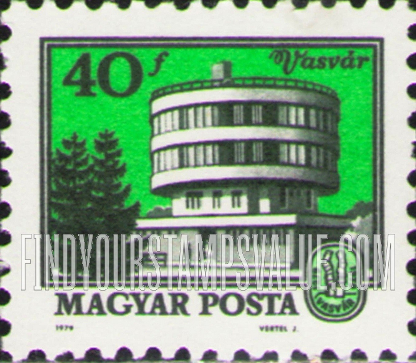 FindYourStampsValue: Architecture Type of 1979: Vasvar Public Health Center