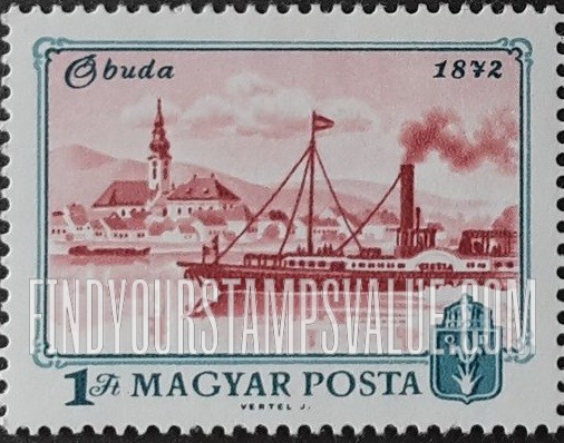 FindYourStampsValue: View of Obuda, 1872
