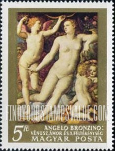 FindYourStampsValue: Italian Paintings: Venus, Cupid and Jealousy, by Angelo Bronzino