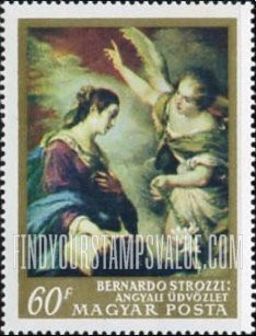 FindYourStampsValue: Italian Paintings: The Annunciation, by Bernardo Strozzi