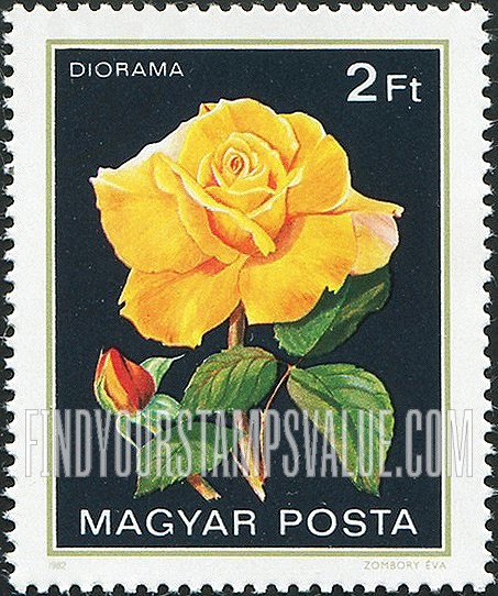 FindYourStampsValue: Roses: Diorama