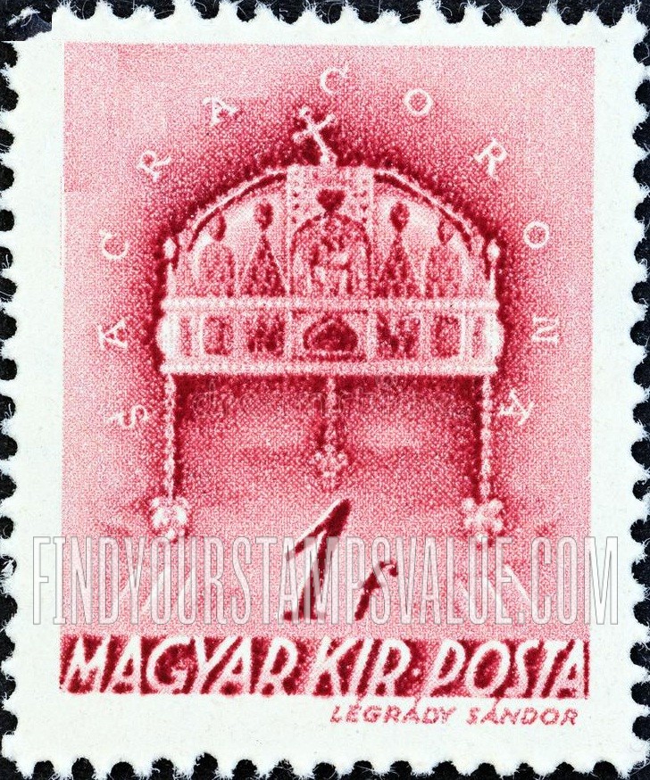 FindYourStampsValue: Crown of Saint Stephen: Types of 1939