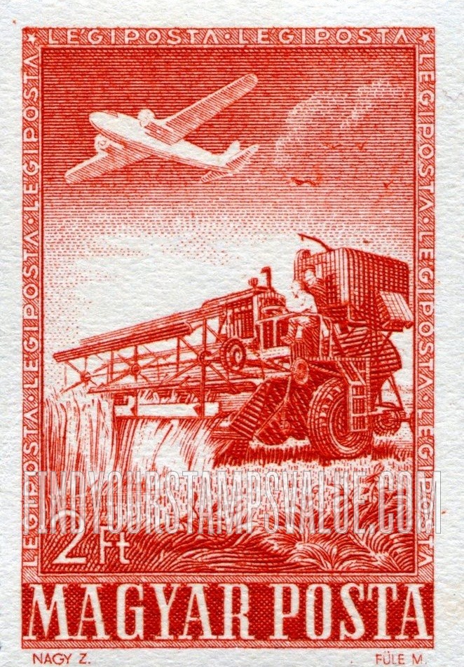 FindYourStampsValue: Reaping-threshing machine