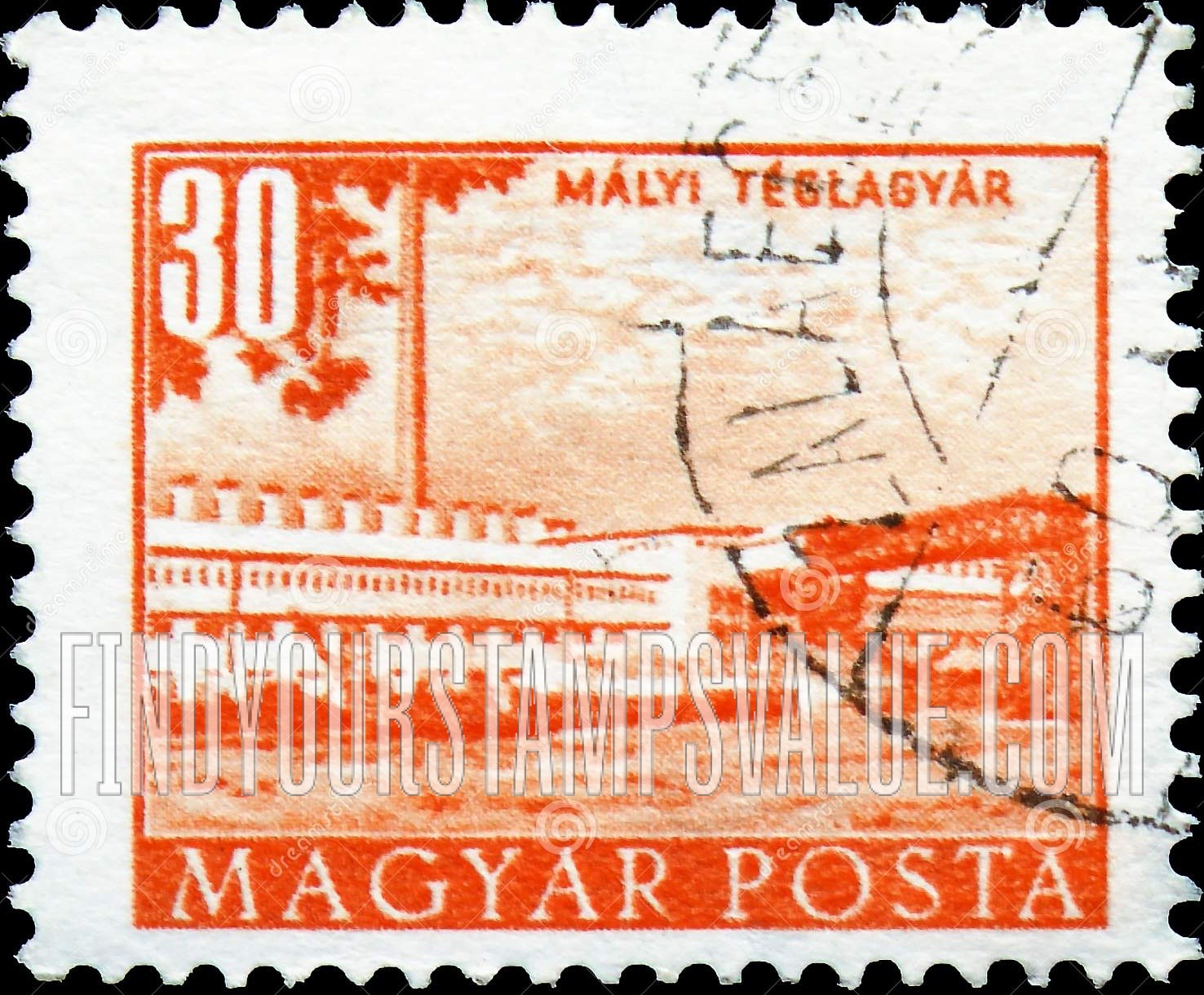 FindYourStampsValue: Building Types of 1951: Brick factory, Maly