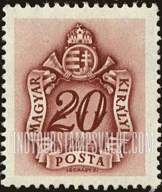 FindYourStampsValue: POSTAGE DUE STAMPS - Coat of Arms and Post Horn