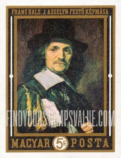 FindYourStampsValue: Dutch Paintings: Portrait of Jan Asselyn, by Frans Hals