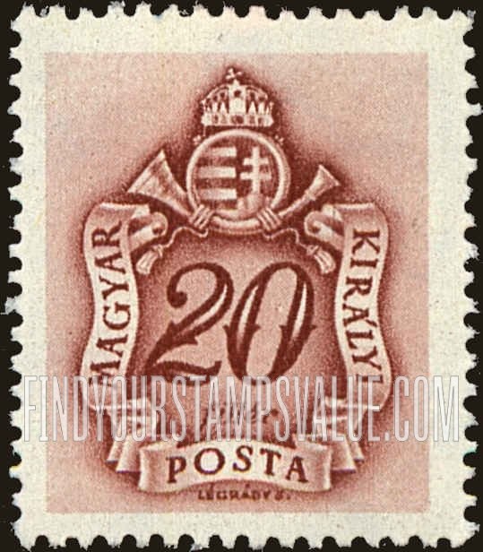 FindYourStampsValue: POSTAGE DUE STAMPS - Coat of Arms and Post Horn