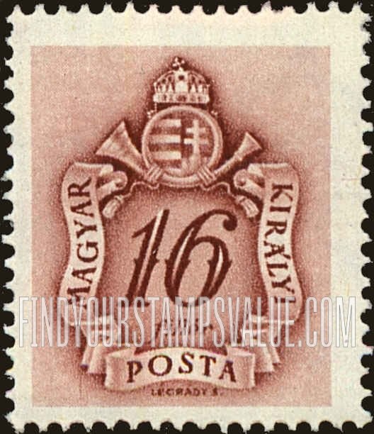 FindYourStampsValue: POSTAGE DUE STAMPS - Coat of Arms and Post Horn