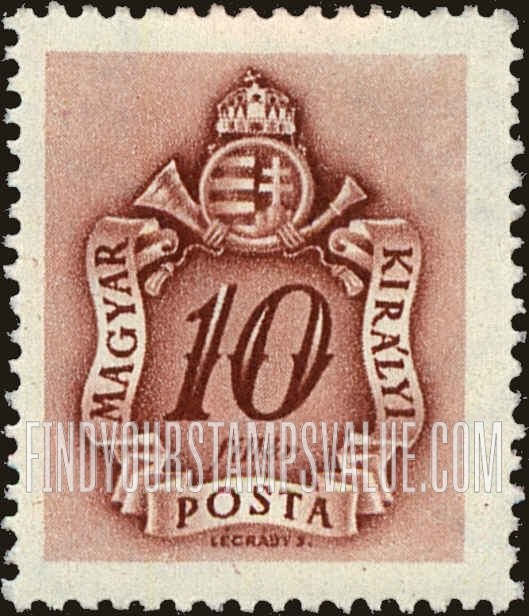 FindYourStampsValue: POSTAGE DUE STAMPS - Coat of Arms and Post Horn