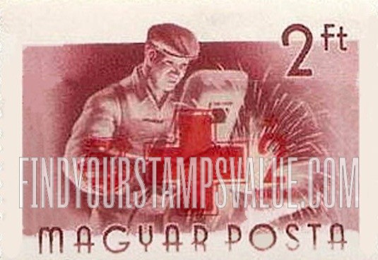 FindYourStampsValue: Stamps of 1955 Surcharged in Red: Welder