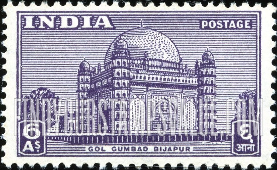 FindYourStampsValue: Dominion of India: Tomb of Muhammad Adil Shah, Bijapur - भारत अधिराज्य: मुहम्मद आदिल शाह का मक़बरा, बीजापुर