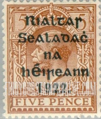 FindYourStampsValue: King George V: Stamps of Great Britain, 1912-22 Overprinted in Shiny to Dull Blue Black