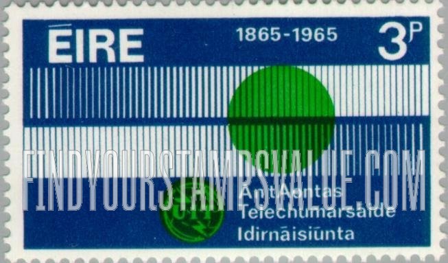 FindYourStampsValue: ITU Emblem, Globe and Communication Waves