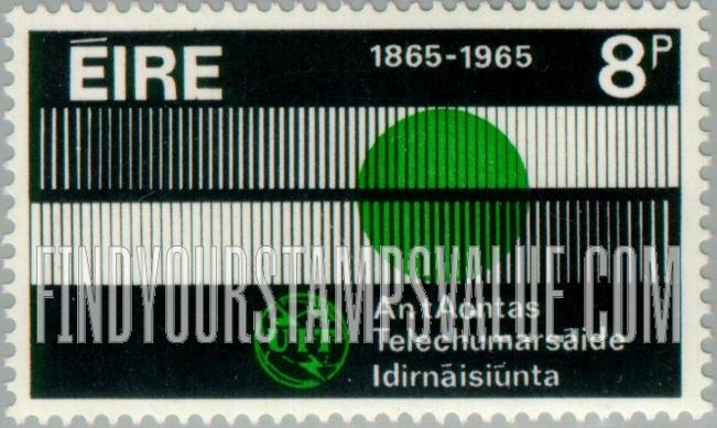 FindYourStampsValue: ITU Emblem, Globe and Communication Waves