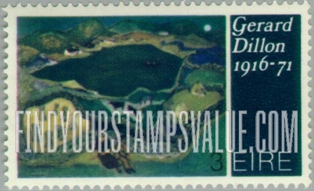FindYourStampsValue: Black Lake, by Gerard Dillon