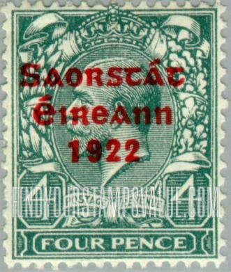 FindYourStampsValue: King George V: Stamps of Great Britain, 1912-22, Overprinted in Shiny to Dull Red