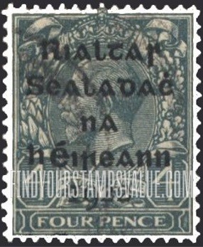 FindYourStampsValue: King George V: Black or Gray Black Overprint
