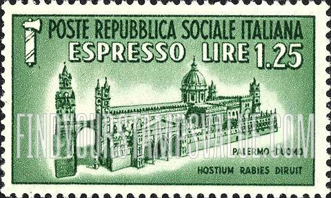 FindYourStampsValue: SPECIAL DELIVERY - Cathedral, Palermo