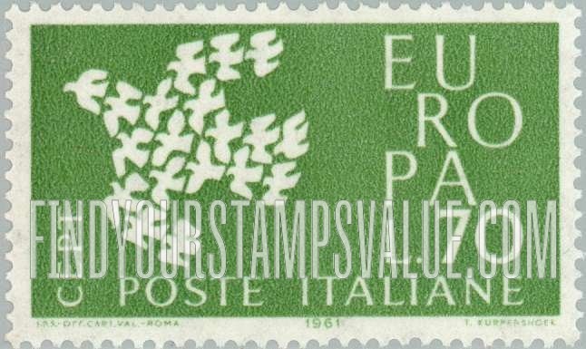 FindYourStampsValue: Europa Issue, 1961: Common Design Type