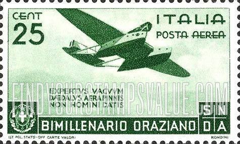 FindYourStampsValue: AIR POST - Quintus Horatius Flaccus Type of Postage: Seaplane in Flight
