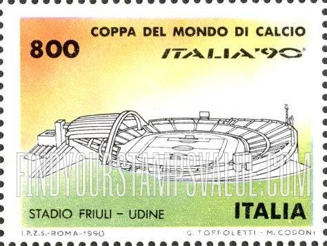 FindYourStampsValue: 1990 World Cup Soccer Championships, Italy: La Favorita Stadium, Palermo