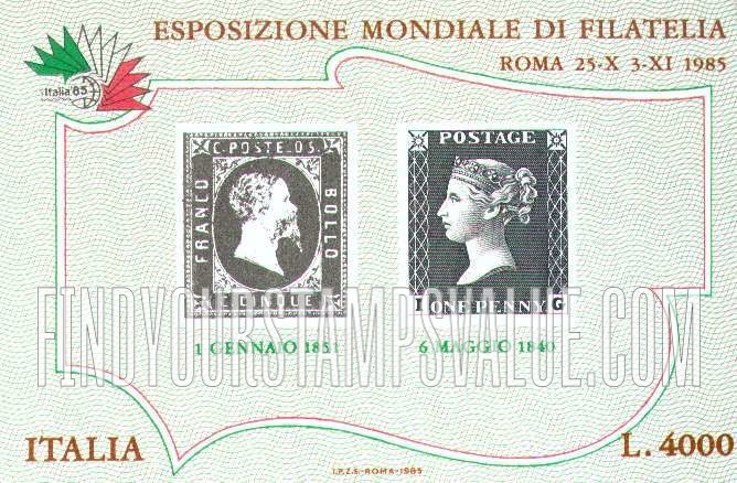 FindYourStampsValue: Sardinia #1, Great Britain #1