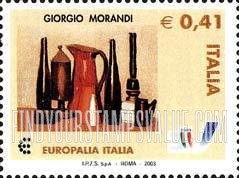 FindYourStampsValue: Europalia Italia Festival, Belgium: Still Life, by Giorgio Morandi