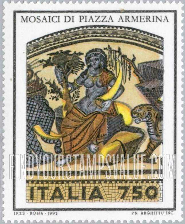 FindYourStampsValue: Mosaic from the Piazza Armerina