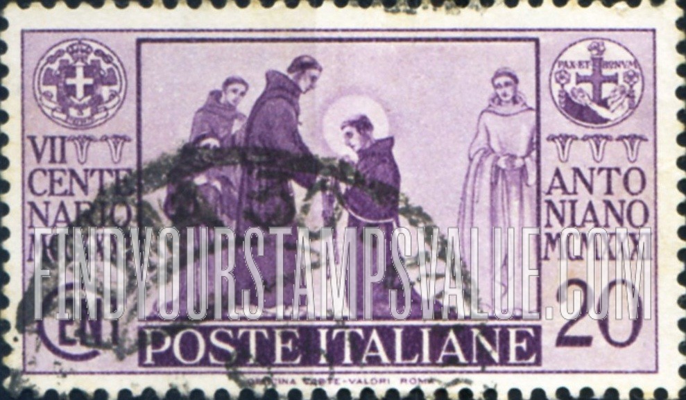 FindYourStampsValue: St. Anthony being Installed as a Franciscan