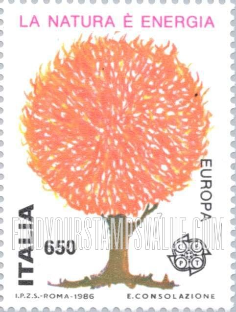 FindYourStampsValue: Europa 1986: Sun (energy)