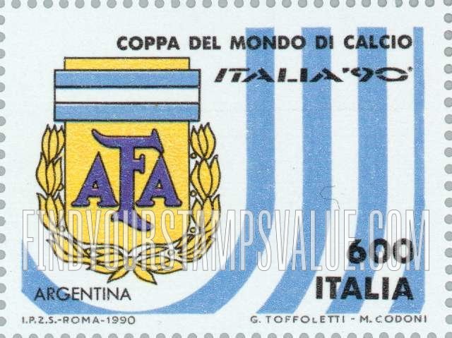 FindYourStampsValue: Soccer club emblems and stadiums in Italy: Argentina
