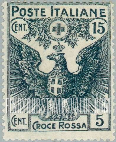 FindYourStampsValue: SEMI-POSTAL - Italian Eagle Bearing Arms of Savoy