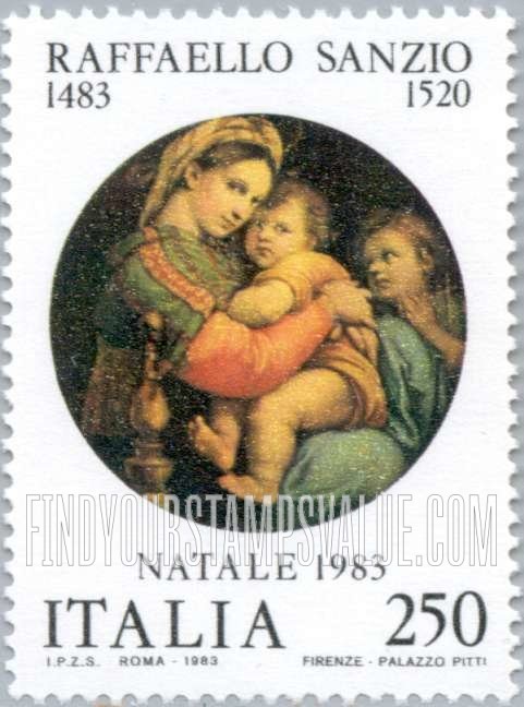 FindYourStampsValue: Christmas: Madonna of the Chair