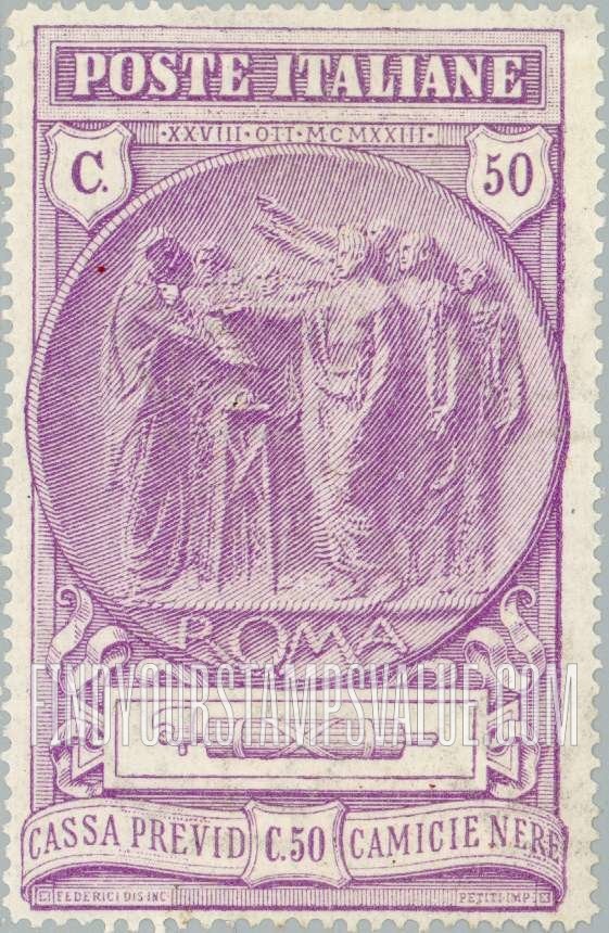 FindYourStampsValue: SEMI-POSTAL - Administering Fascist Oath