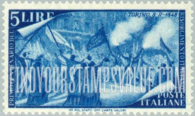 FindYourStampsValue: Uprising at Palermo, Jan. 12, 1948