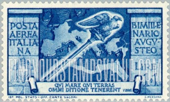 FindYourStampsValue: AIR POST - Map & Roman Standard