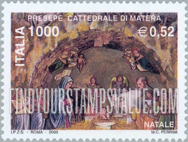 FindYourStampsValue: Christmas: Creche, Matera Cathedral, horizontal