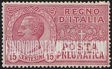 FindYourStampsValue: PNEUMATIC POST - King Victor Emmanuel III