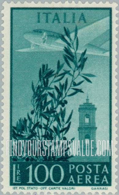 FindYourStampsValue: AIR POST - Plane over Capitol Bell Tower