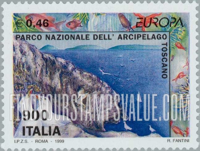 FindYourStampsValue: National Parks: Birds, Tuscan Archipelago